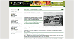 Desktop Screenshot of catalog.lyndonstate.edu